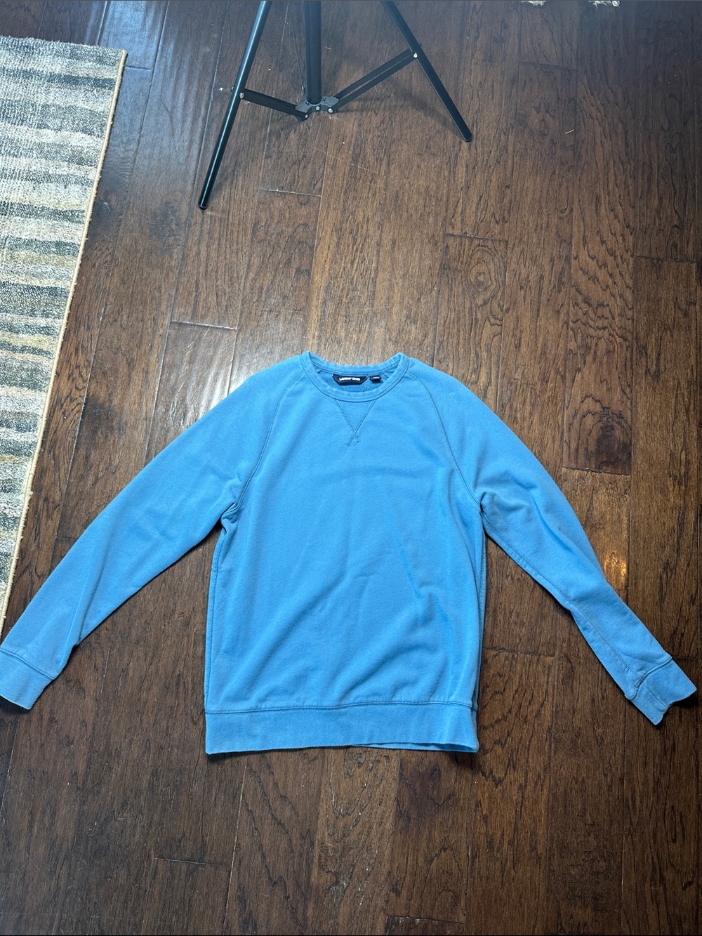 Lands' End Men's Crewneck Sweater in Sky Blue